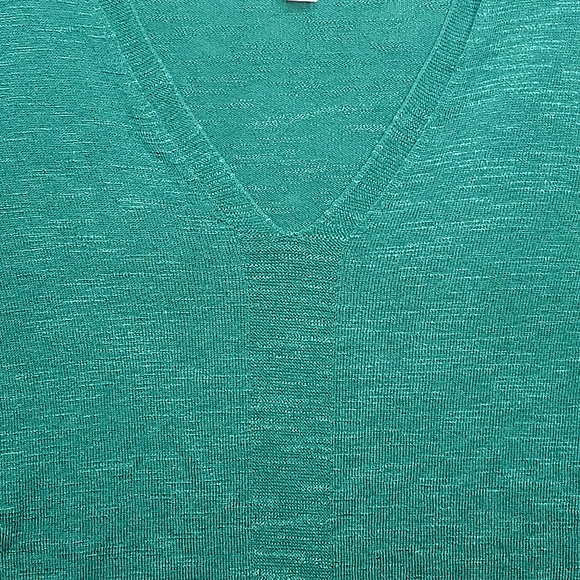 J. Jill Green Knitted V-Neck Long Sleeve Pullover Sweater Women's Size Medium. - Picture 15 of 16